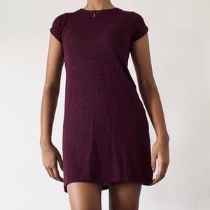 Treasure & Bond maroon t-shirt dress
